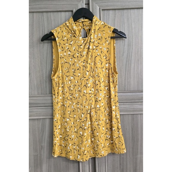 Worthington Tops - Worthington Womens Floral Blouse Sleeveless Large Golden Color